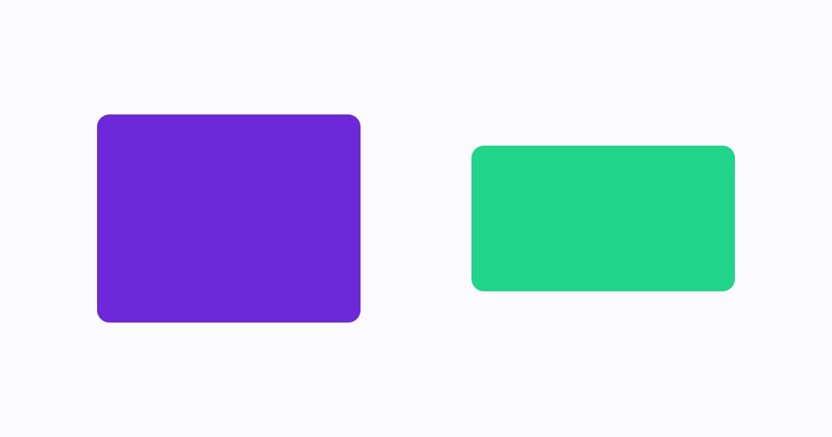 Ilustração abstrata com dois blocos lado a lado de alturas diferentes, sugerindo duas grandezas que não se comparam diretamente